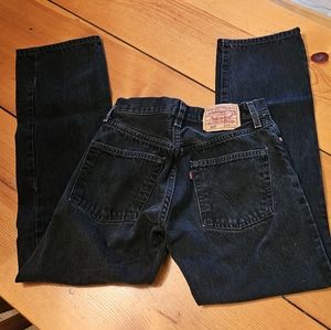 Great pair of black Levi 501 buttonfly jeans.